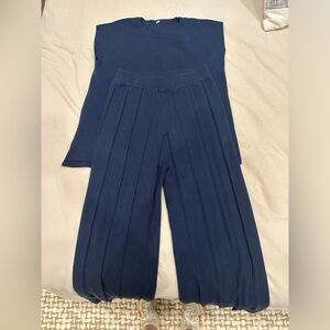 ANRABESS Women 2 Piece Outfits Casual Sleeveless Tops Knit Pants and Sweater